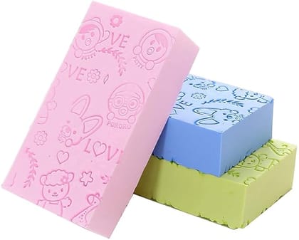 SMARTCAM Ultra Soft Exfoliating Sponge Bath Brush | Asian Bath Sponge For Shower | Japanese Spa Cellulite Massager | Dead Skin Remover Sponge For Body (Pack of 1) (MULTICOLOUR)