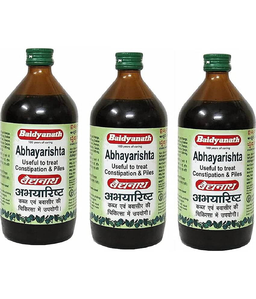 Baidyanath Abhayarishta Constipation Relief Liquid 220 Ml Pack of 3