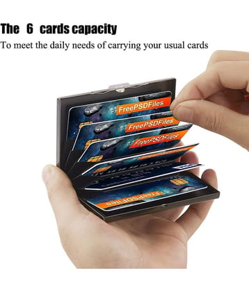 RFID Credit Card Holder Protector Stainless Steel Credit Card Case Metal Card Wallet ID Card Case 6 Card Holder