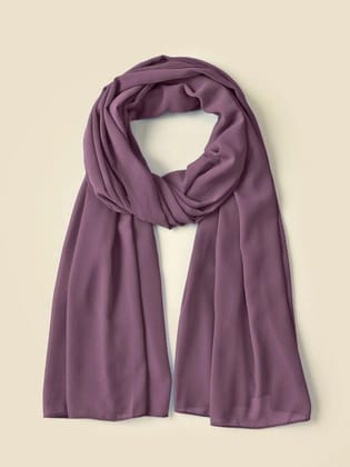 Matching Premium Chiffon Hijab & Undercap Set - Lilac-Lilac