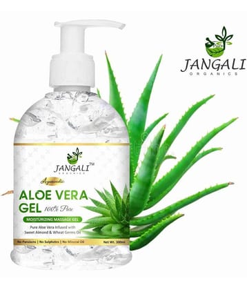 PURE Jangali ORGANICS Aloe Vera Gel For Skin Acne, Scars, Dark spots Face & Hair 300ML
