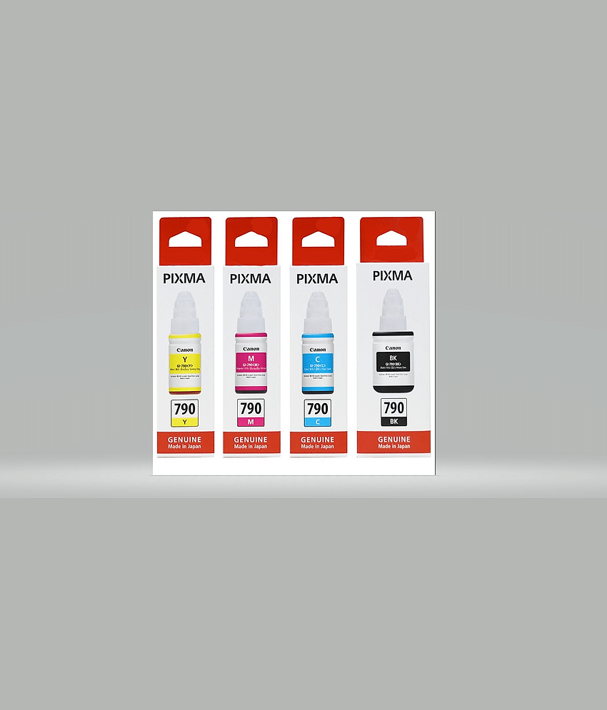 ID CARTRIDGE Pixma 790 Multicolor Color and Black Cartridge for GI 790 INK Cartridge Pack Of 4 For Use Pixma G1000, G2000, G3000 Printers