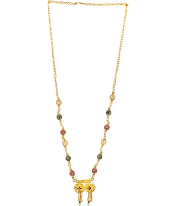 h m product Gold Plated Letest & Designer Mangalsutra For Women-100276