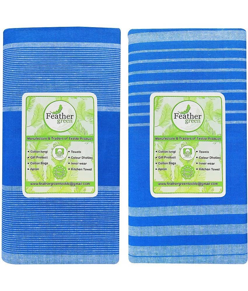 Feather Green Multi Lungi Pack of 2
