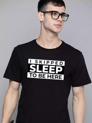 Skipped Sleep - Sukhiaatma Unisex Graphic Printed Black T-shirt-S-38
