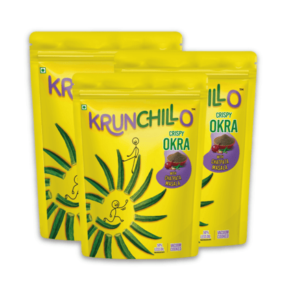 Krunchillo Crispy Okra, 50 gm - Pack of 3