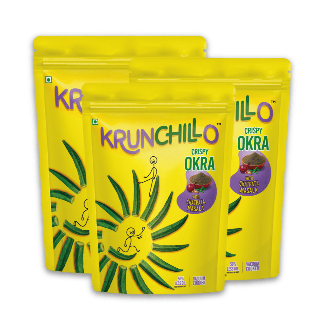 Krunchillo Crispy Okra, 50 gm - Pack of 3