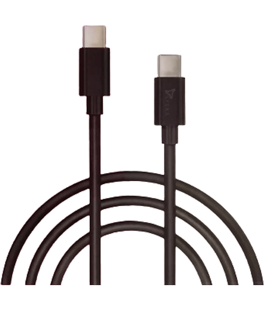 Syska - Black 3A Type C Cable 1.5 Meter