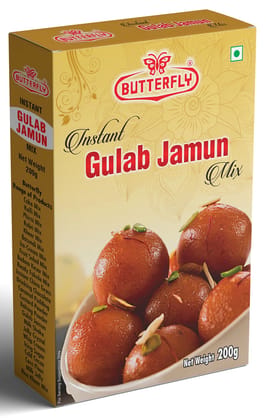 Butterfly Instant Gulab Jamun, 200g  by Butterfly Dessert Mixes and Bakery Needs.