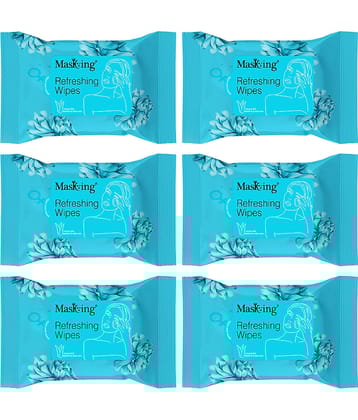 Masking Refreshing Wet Wipes ( 60 Pcs ) Pack of 6