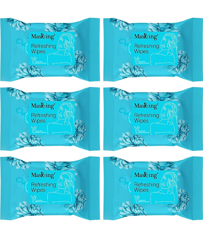 Masking Refreshing Wet Wipes ( 60 Pcs ) Pack of 6