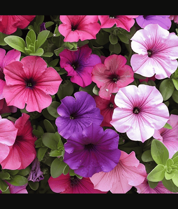 Petunia Mix (50+ Seeds) Flower Seeds Combo for Home Garden, Organic & Hybrid, Perfect for Home Gardening, Planting For Pots