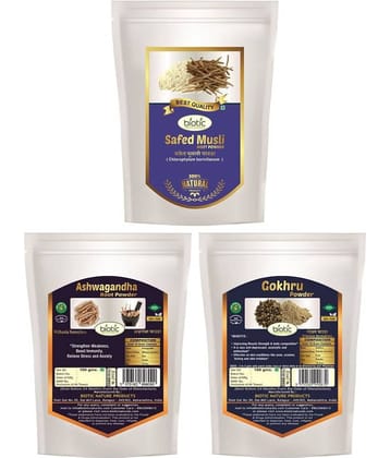 Biotic Safed Musli, Ashwagandha and Gokhru Powder Powder 300 gm