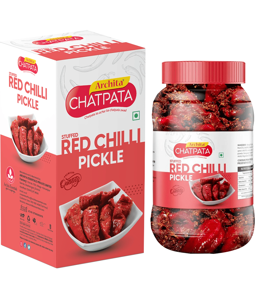 Archita Red Stuffed Chilly Pickle 1 kg