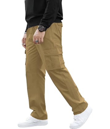 Reoutlook Regular Flat Men's Cargos - Khaki ( Pack of 1 )