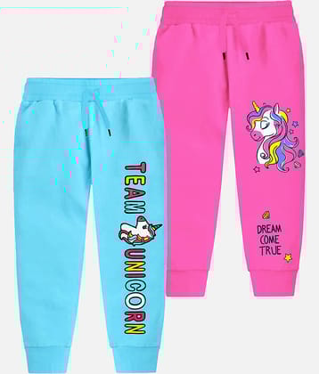 Trampoline Pack of 2 Girls Cotton Trackpants ( Colors )