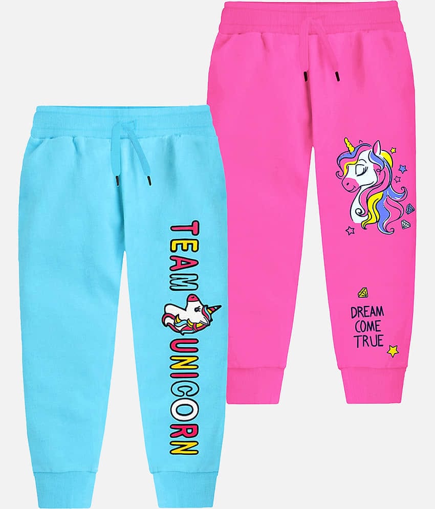 Trampoline Pack of 2 Girls Cotton Trackpants ( Colors )