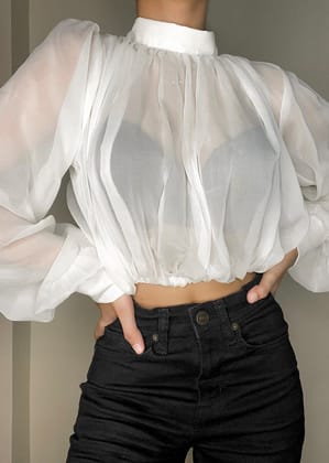 Victoria Georgette Blouse-M