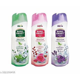 Boro Smart Talcum Powder Beautiful Skin Cool Cool Talcum Powder 150g (Pack Of 3)