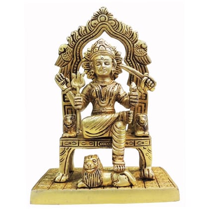 Traditional Brass Santoshi Maa God Idol Statue for Home Temple & Worship, Height : 7.7 Inch (BSMAS1812 D)