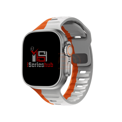 Premium Silicone Stylish Sports Bands By iSeriesHub Compatible For iWatch-44-45-46-49MM / Ultra Strike