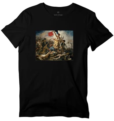 Liberty Leading The People Art T-shirt-36 - XS / Black