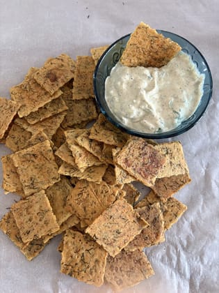 Kadhali Dill & Rajgira Crackers (100g) | Gluten-Free Potato Snack | Tea Time Munchies