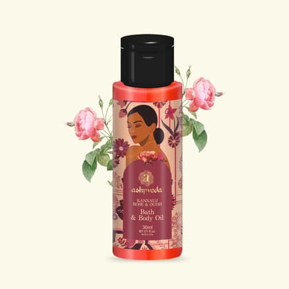 Kannauj Rose & Oudh Bath & Body Oil 30 ML