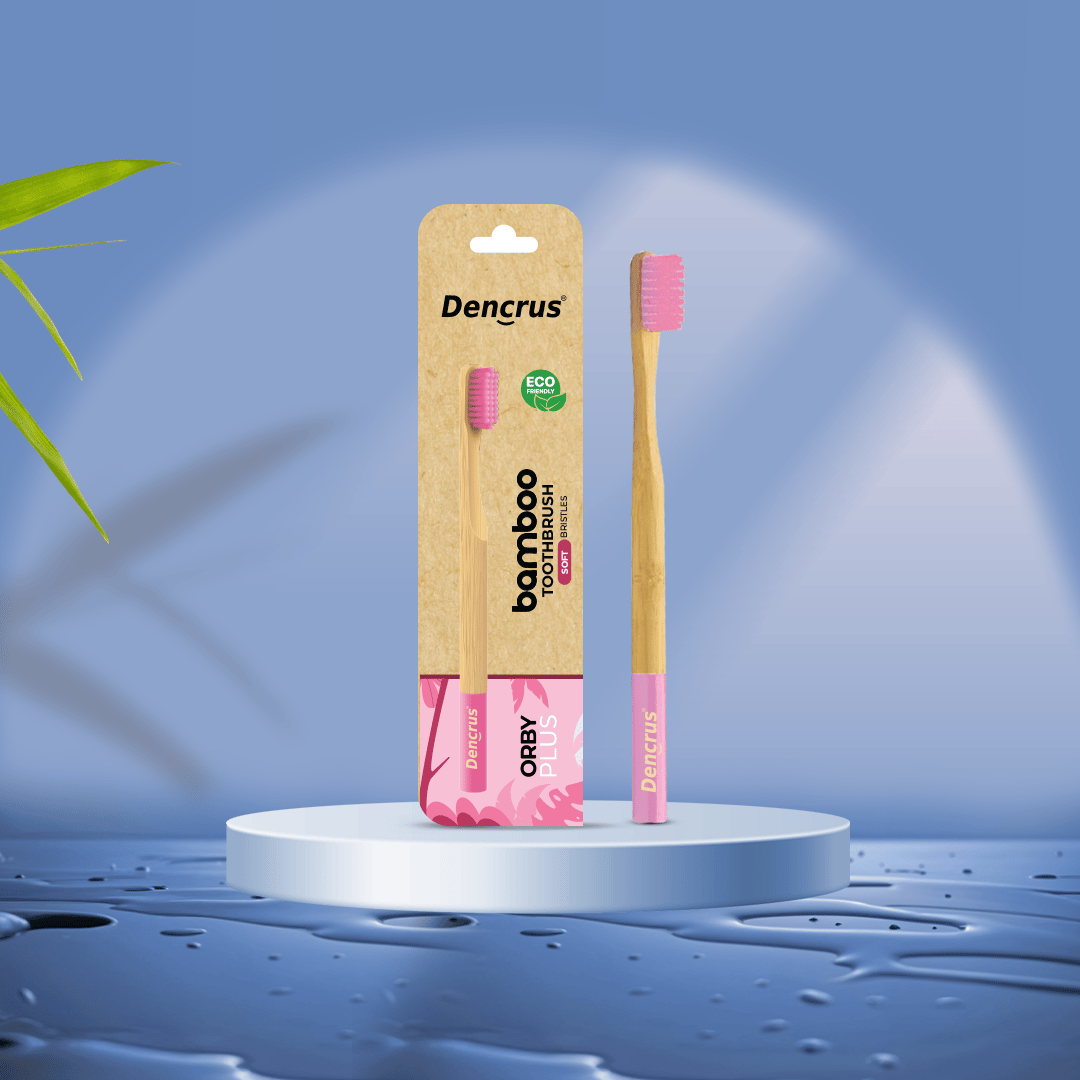 Orby Plus Bamboo Toothbrush – Extra Soft Bristles & Gum Care (Pink)