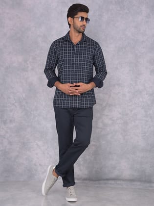 Black Straight Trousers-32 / Black