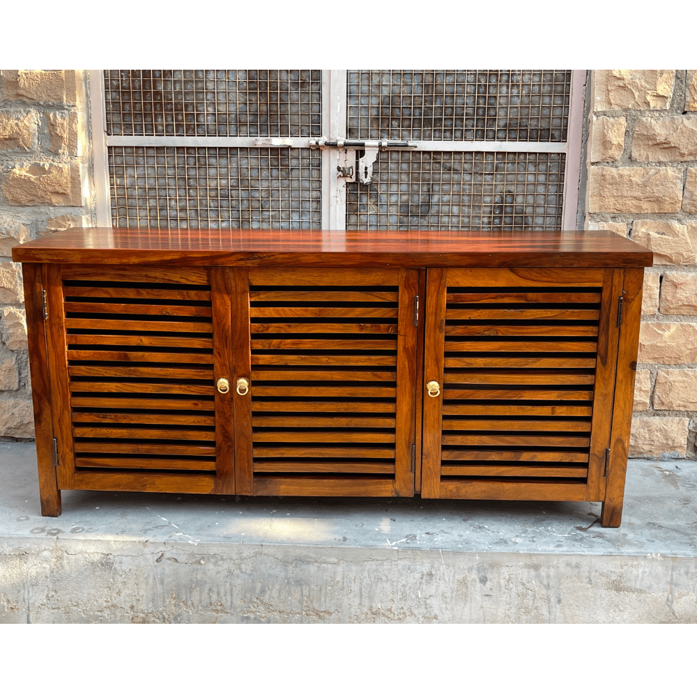 Solid Wood Almirah Sideboard Storage Desk