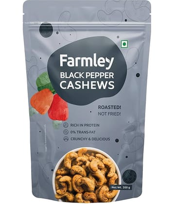 Farmley Roasted Masala Black Pepper Cashews 200g