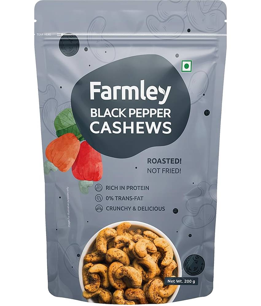 Farmley Roasted Masala Black Pepper Cashews 200g
