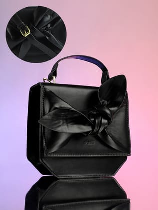 The Arc Crossbody Satchel Bag - Onyx Black-Sling Bag