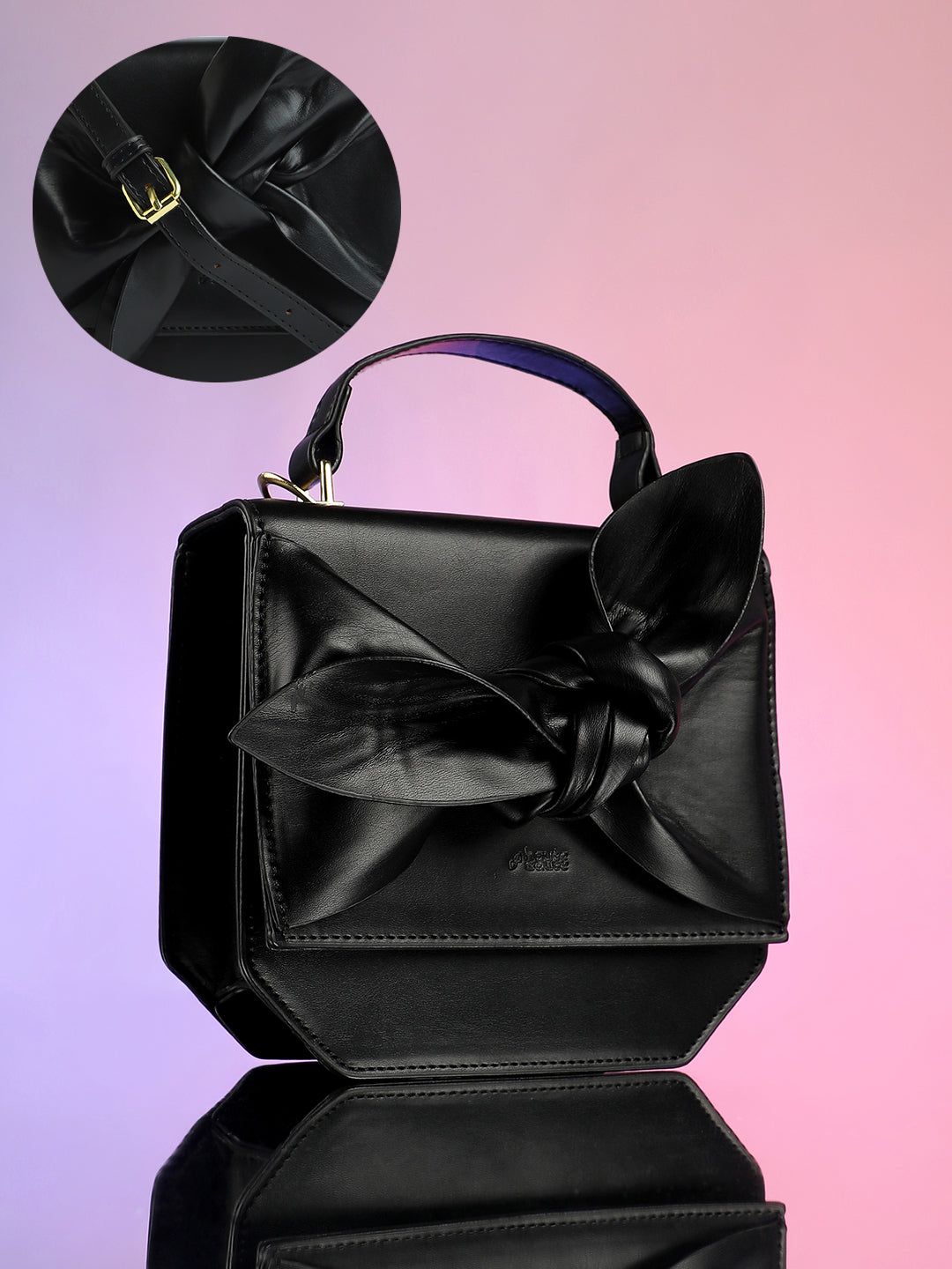 The Arc Crossbody Satchel Bag - Onyx Black-Sling Bag
