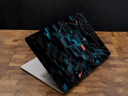 Custom Fit Laptop Skin Sticker for all Laptop & Notebook upto 15.6 inches - Cube Abstract