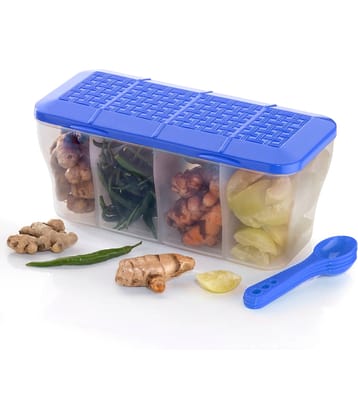FIT4CHEF Fridge Container Set PET Blue Multi-Purpose Container ( Set of 1 )