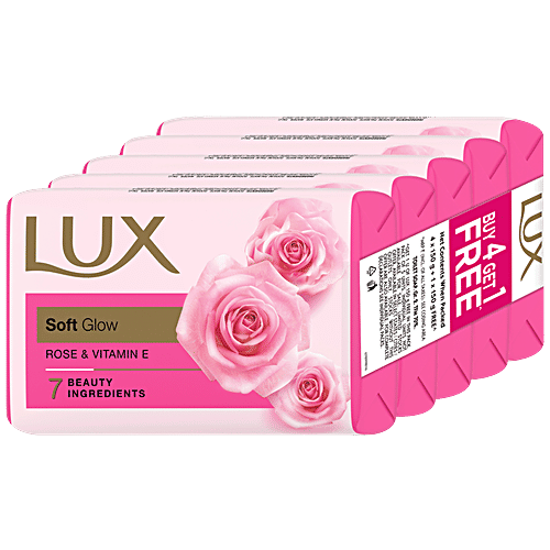 Lux radiant Glow rose soap 4+1 free 