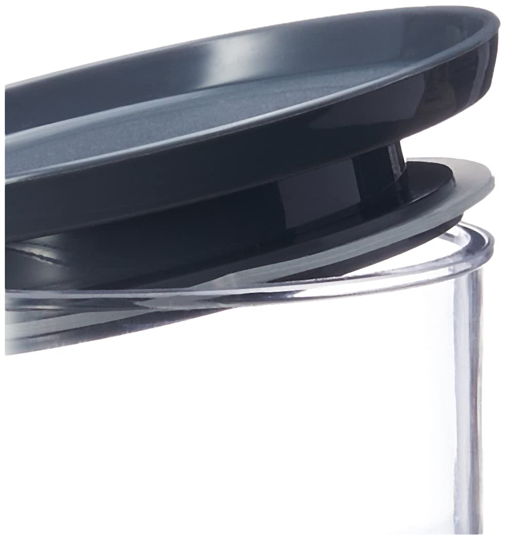 Solimo Plastic Storage Jar and Container Set I Air Tight & BPA Free Containers Kitchen Storage Set I Grocery Kitchen Container Set I Multipurpose Jar, 900 ml Each, Set of 6, Grey