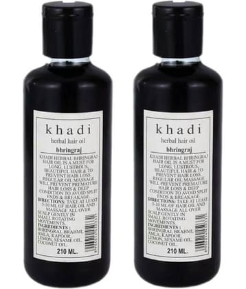 Khadi Herbal Bhringraj Hair Oil 420 ml Pack of 2
