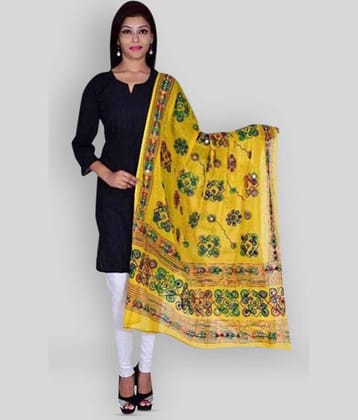 Apratim Yellow Cotton Dupatta
