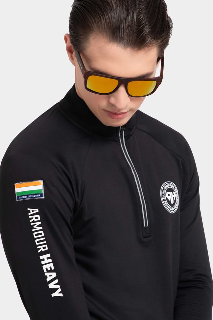 High Neck Black Polo Jacket Patriot Collection (All Weather)