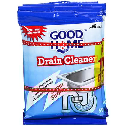 Good Home Drain Cleaner Super Strong, 50 gm Each (Buy 3 Get 1 Free)