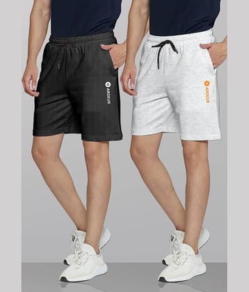 Ardeur Multi Cotton Blend Men's Shorts ( Pack of 2 )