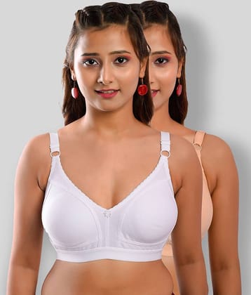 Elina Pack of 2 Cotton Non Padded Women's T-Shirt Bra ( Multi Color )