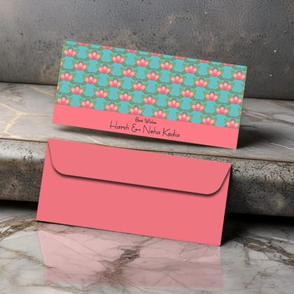 Personalised Money Envelopes - Lotus Theme - Set of 20