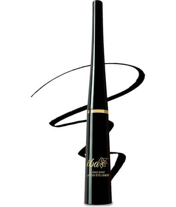 Iba Long Stay Liquid Eyeliner, Jet Black, 4ml, Waterproof, Smudge Proof & Long Lasting for Everyday Use ,Eye Makeup