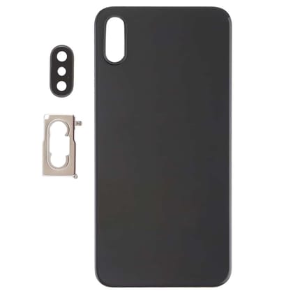 Complete Housing Body for iPhone XS Black with Side Keys and Camera Lens Module