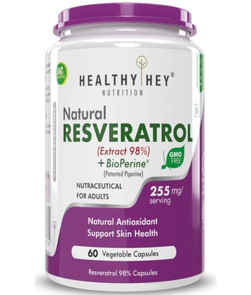HEALTHYHEY NUTRITION Natural Resveratrol Extract 98% 260 mg Capsule
