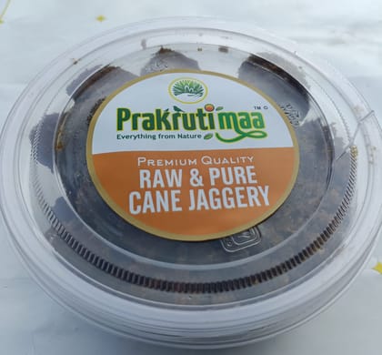 Prakrutimaa Raw & Pure Cane Jaggery (500g) | Unrefined Blocks